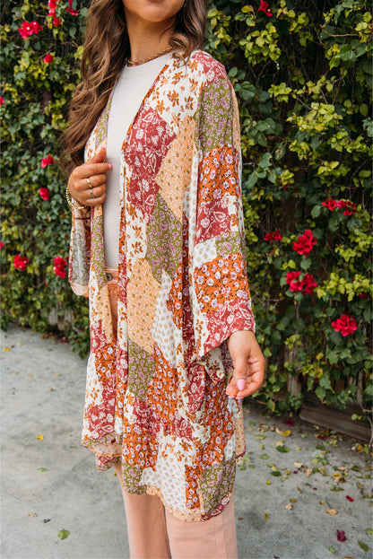 Boho Floral Patchwork Kimono