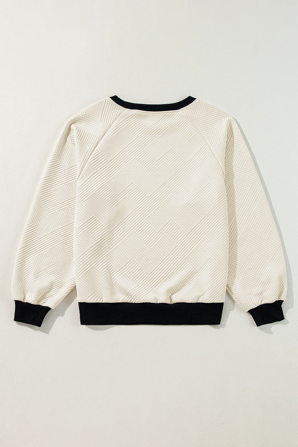 Colorblock Trim Raglan Sleeve Top