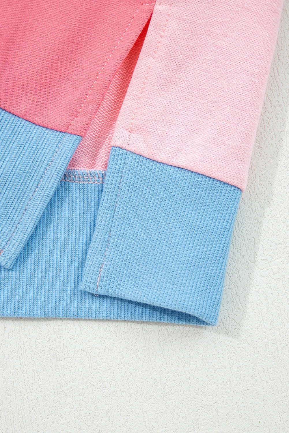 Floral Colorblock Patchwork Chest Pocket Long Sleeve Top