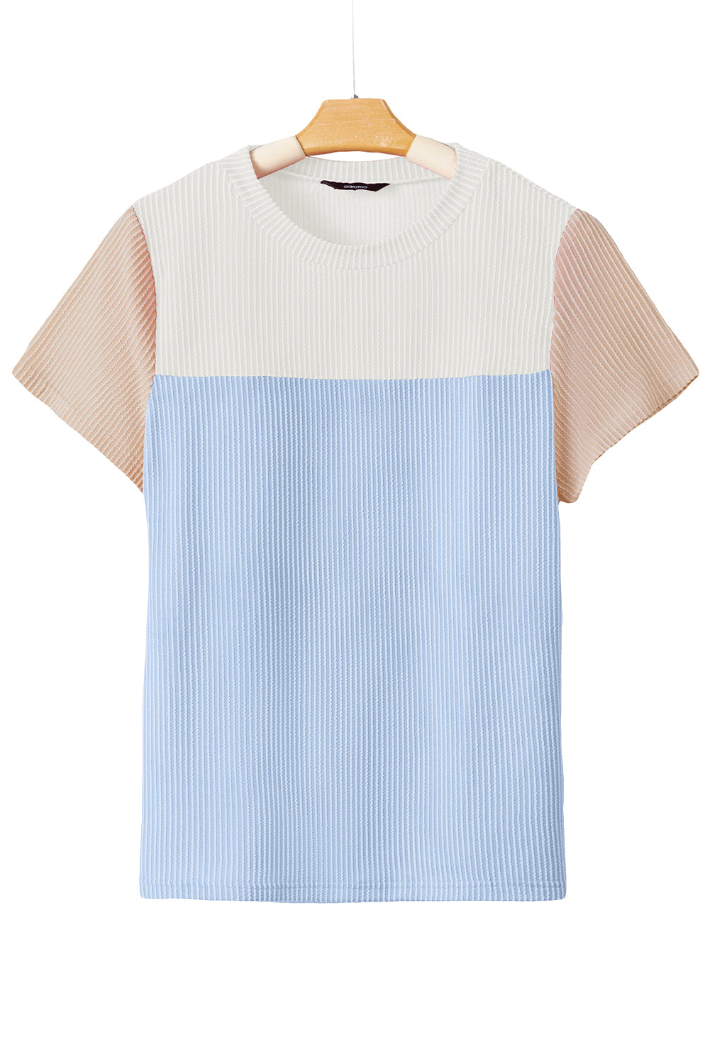 Corded Colorblock Short Sleeve T-Shirt