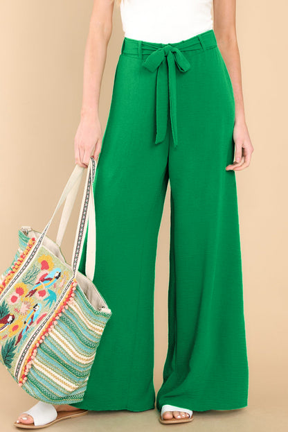 Tie Front Wide Leg Pants