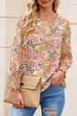 Floral Smocked Long Sleeve Blouse