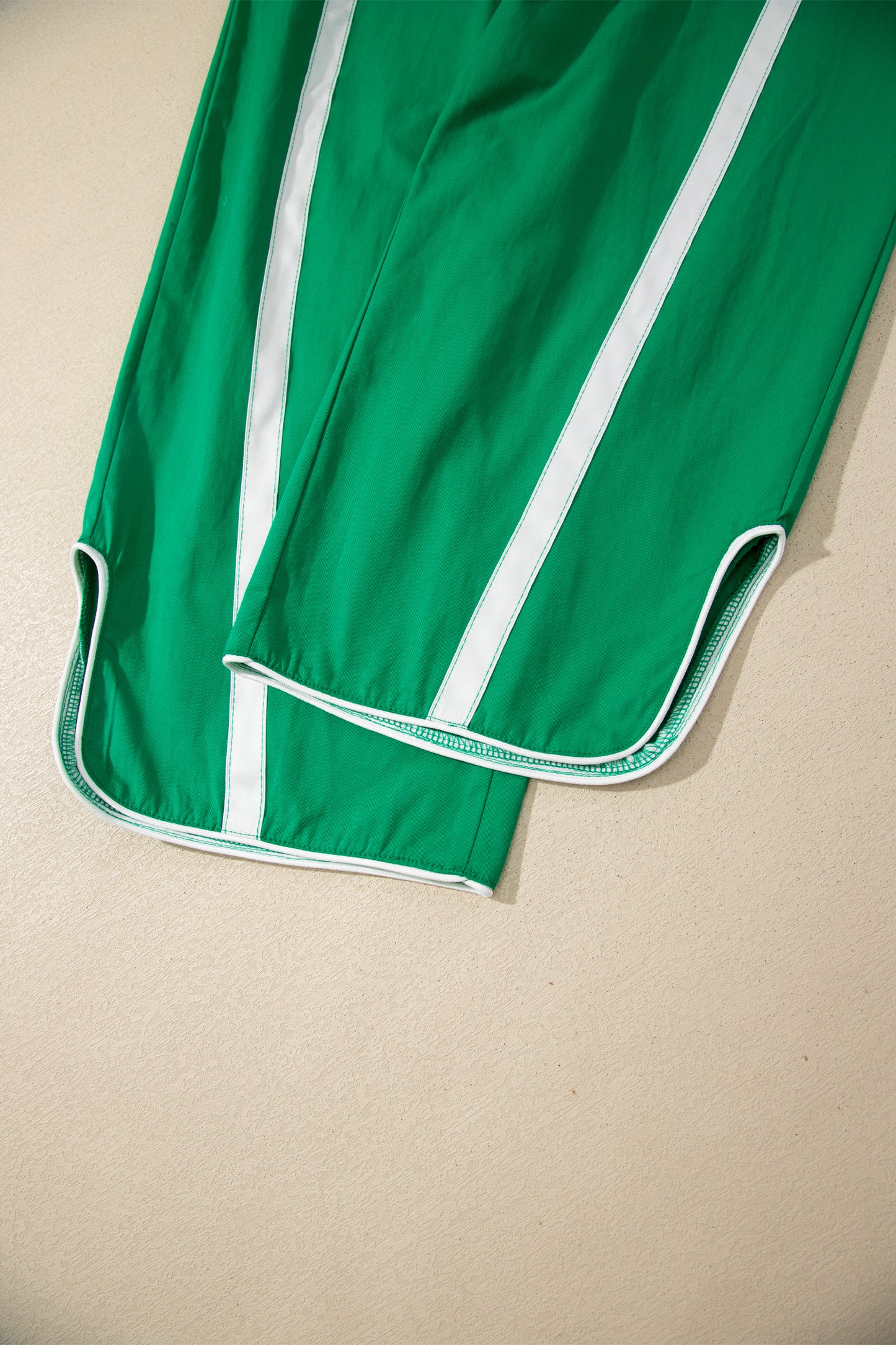 Stripe Smocked Waist Drawstring Cropped Pants