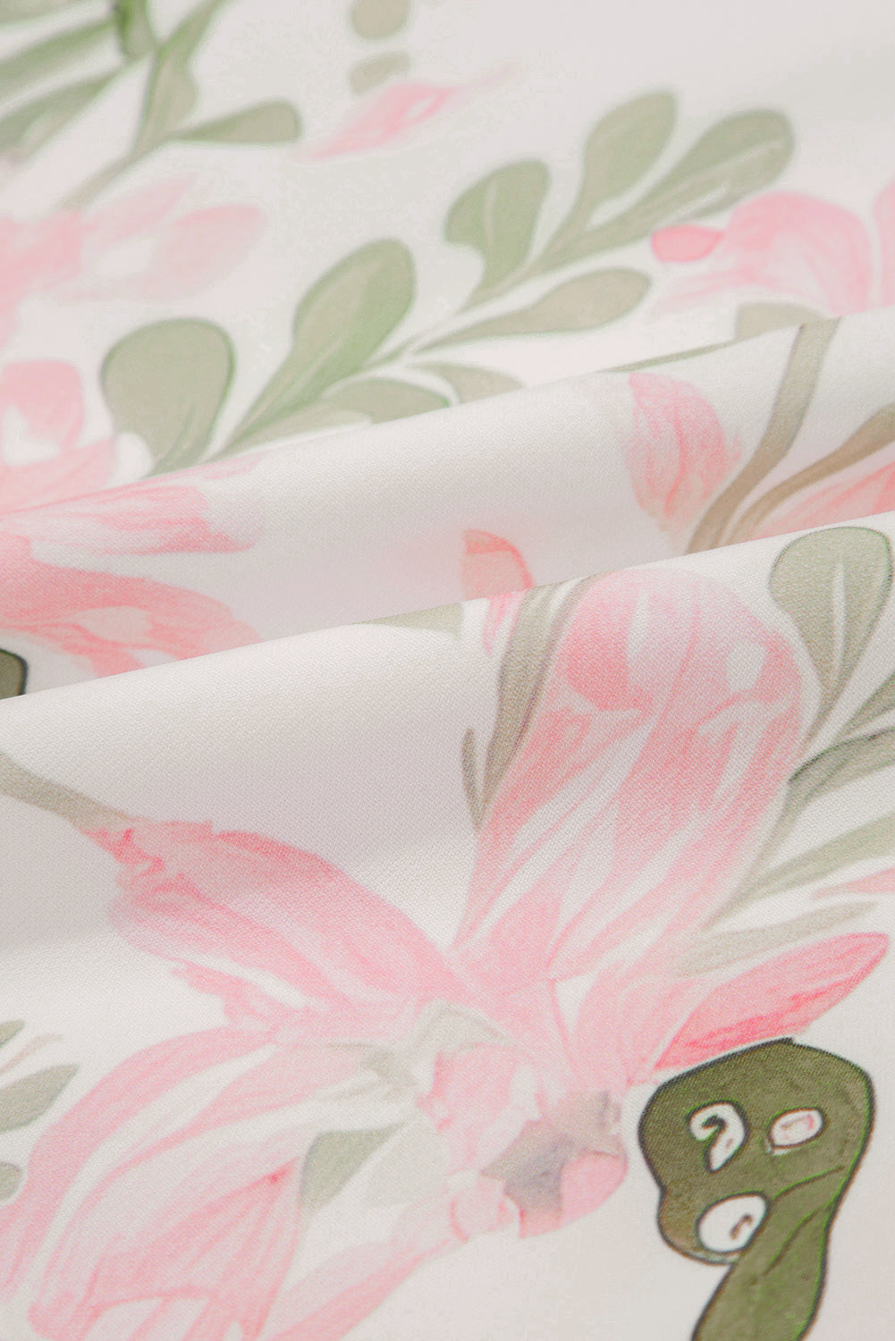 Floral V-Neck Layered Short Sleeve Mini Dress