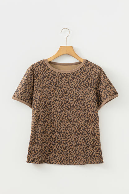 Leopard Short Sleeve Crewneck T-Shirt