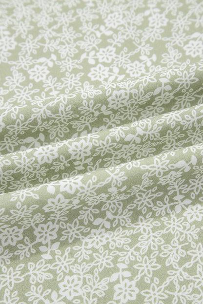 Floral Smocked Square Neck Sleeveless Jumpsuit