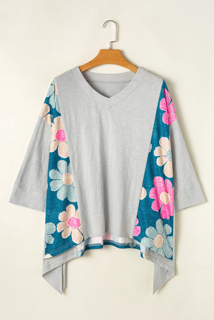 Floral Patchwork Reverse Seam Top