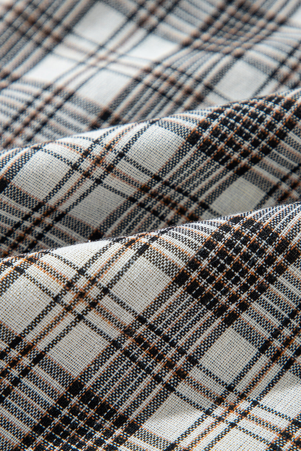 Checker Button-Up Chest Pocket Hooded Shacket