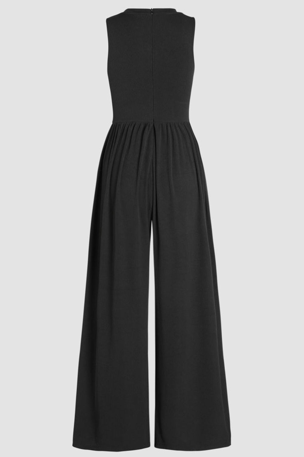 Cinched Waist Wide Leg Jumpsuit