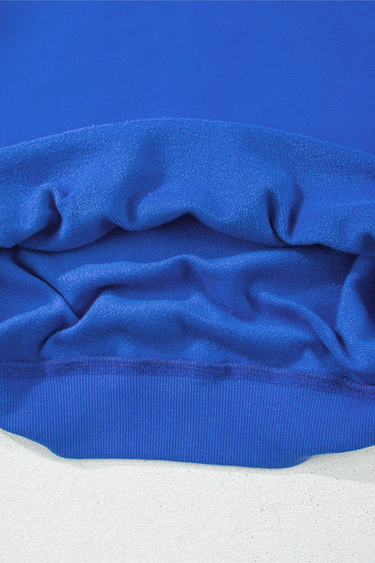 Solid Mock Neck Oversized Sweatshirt