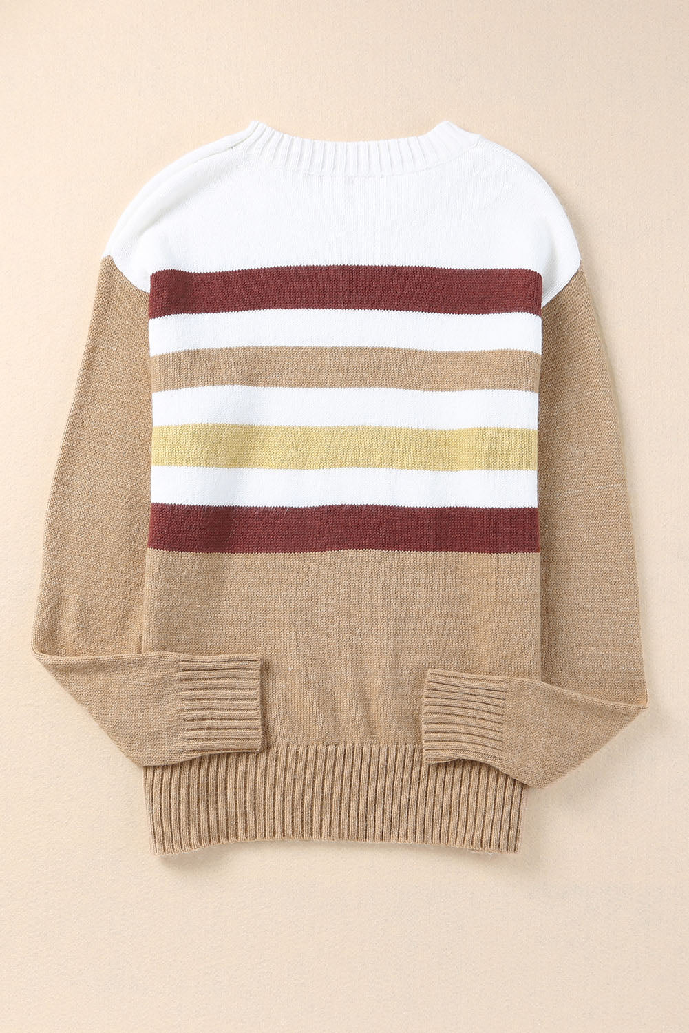 Stripe Long Sleeve Crewneck Sweater