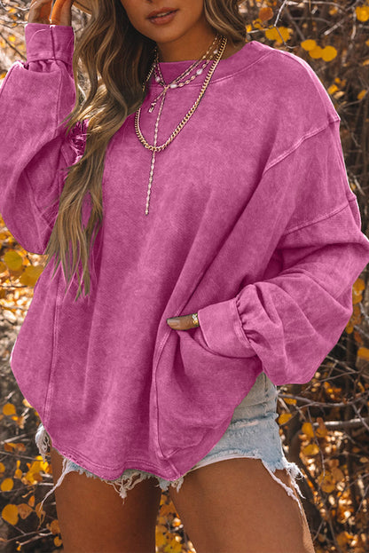 Twist Open Back Oversized Sweatshirt