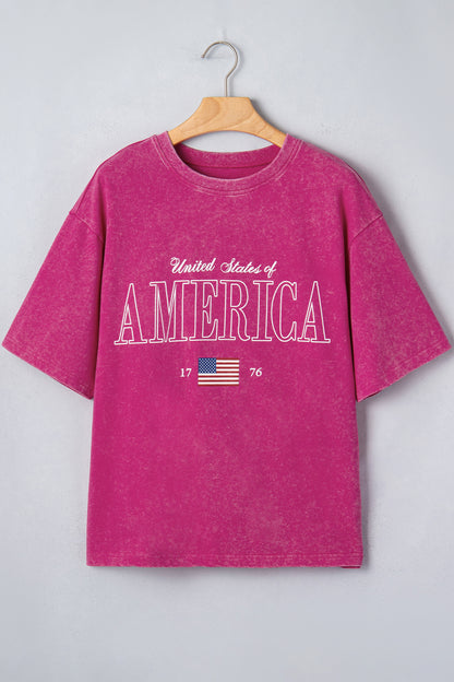 AMERICA 1776 Flag Mineral Wash Graphic Tee