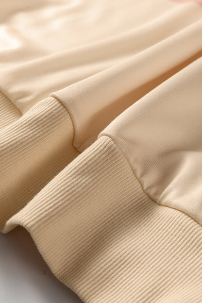 Stripe Puff Sleeve Pullover Sweatshirt