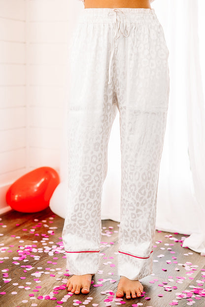 Leopard Satin Pajama Set