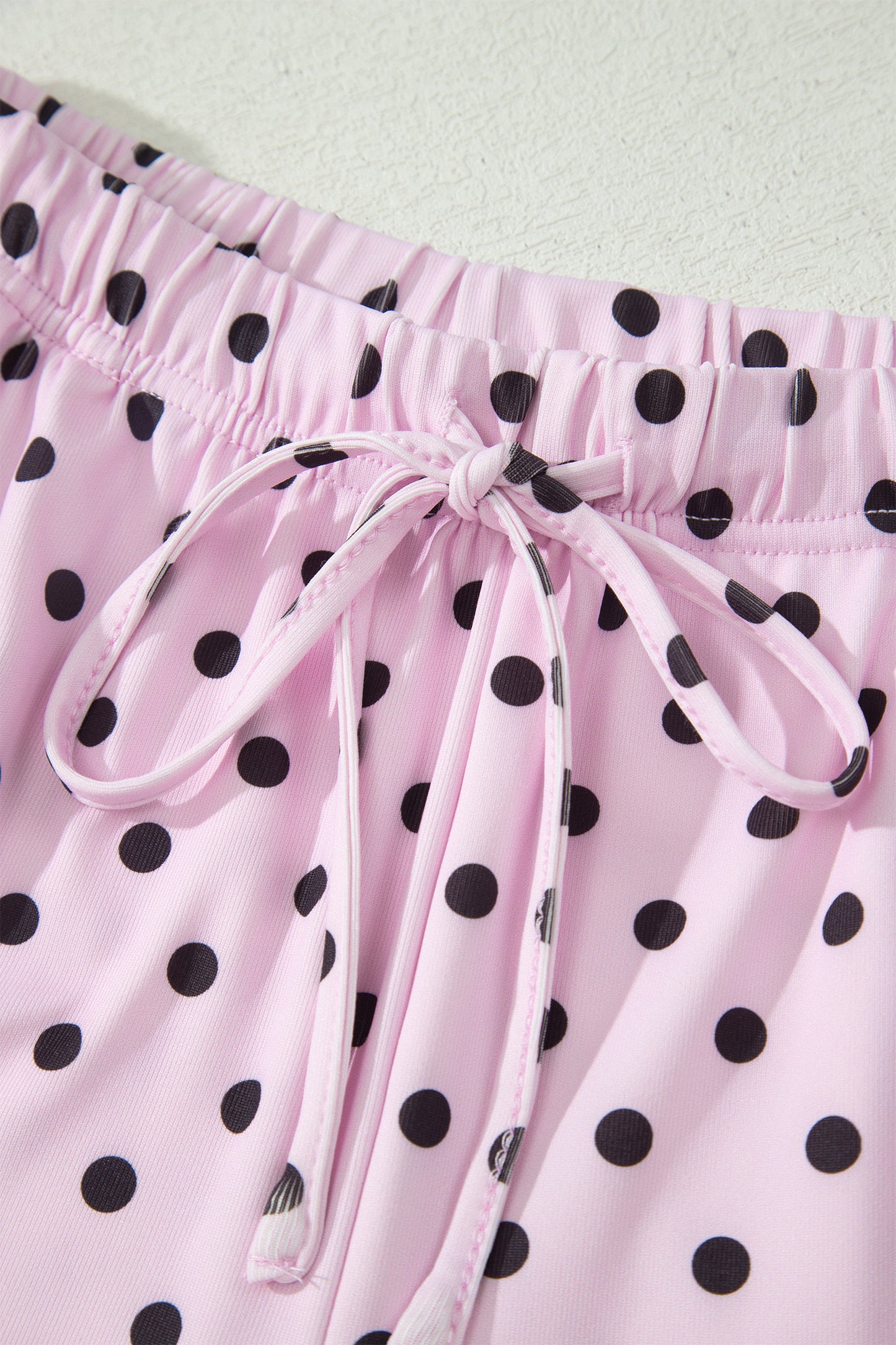 Polka Dot Halter Tank & Elastic Shorts Set