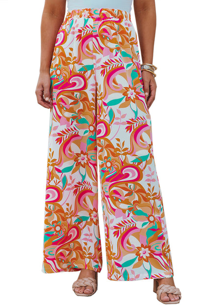 Floral Wide Leg Pants