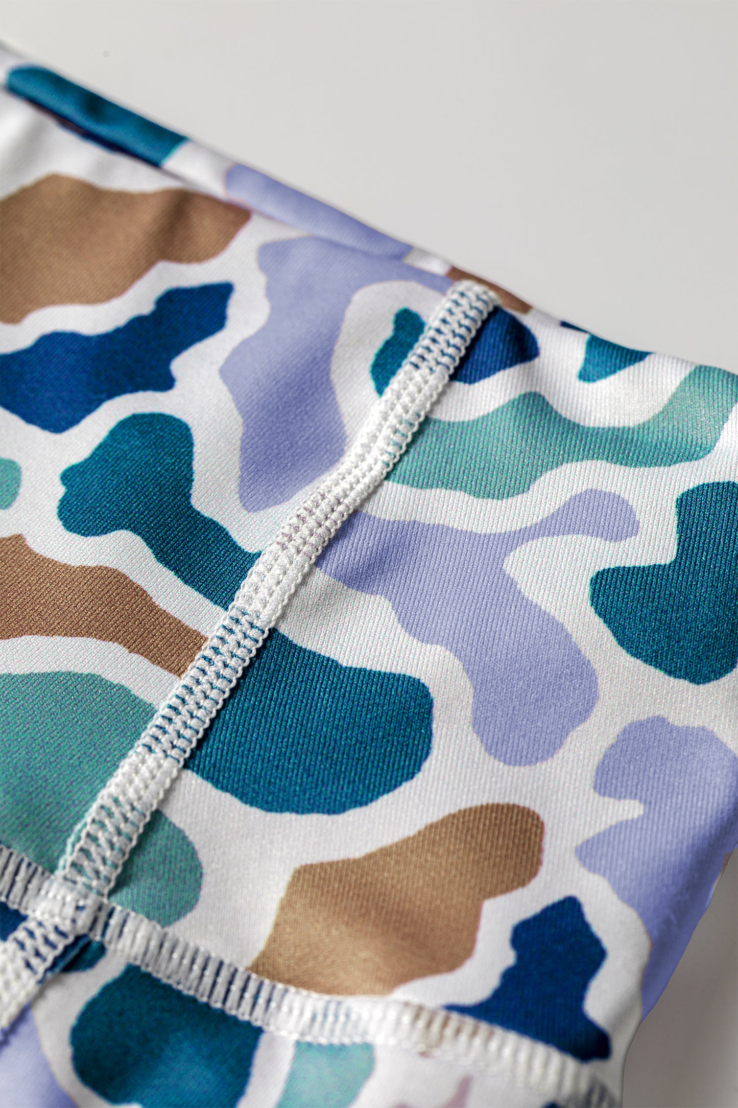 Abstract Camo Side Pocket Biker Shorts