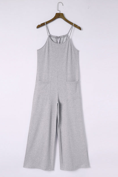 Spaghetti Strap Wide Leg Jumpsuit