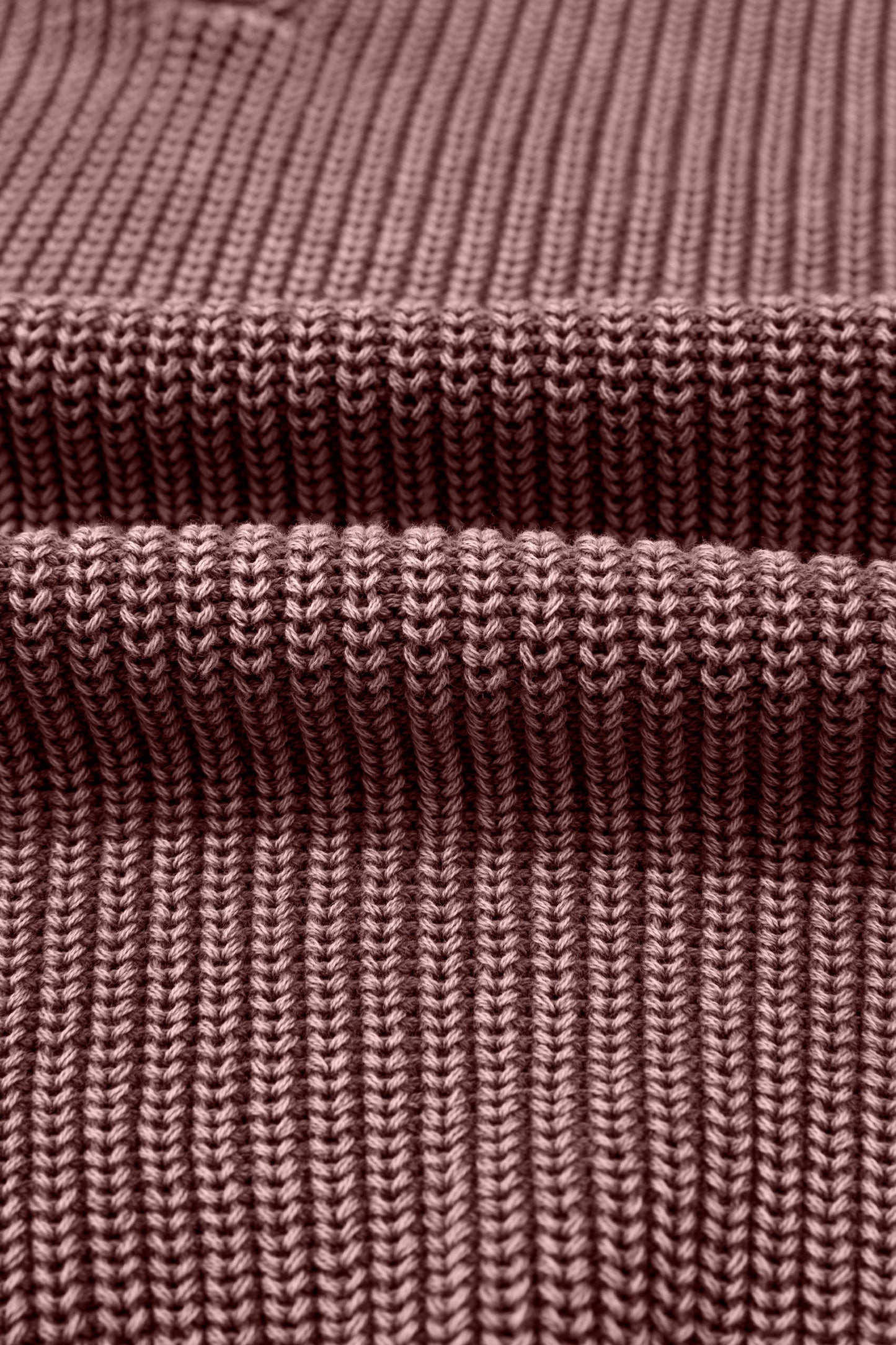 Mineral Wash Buttoned Polo Collar Knit Sweater