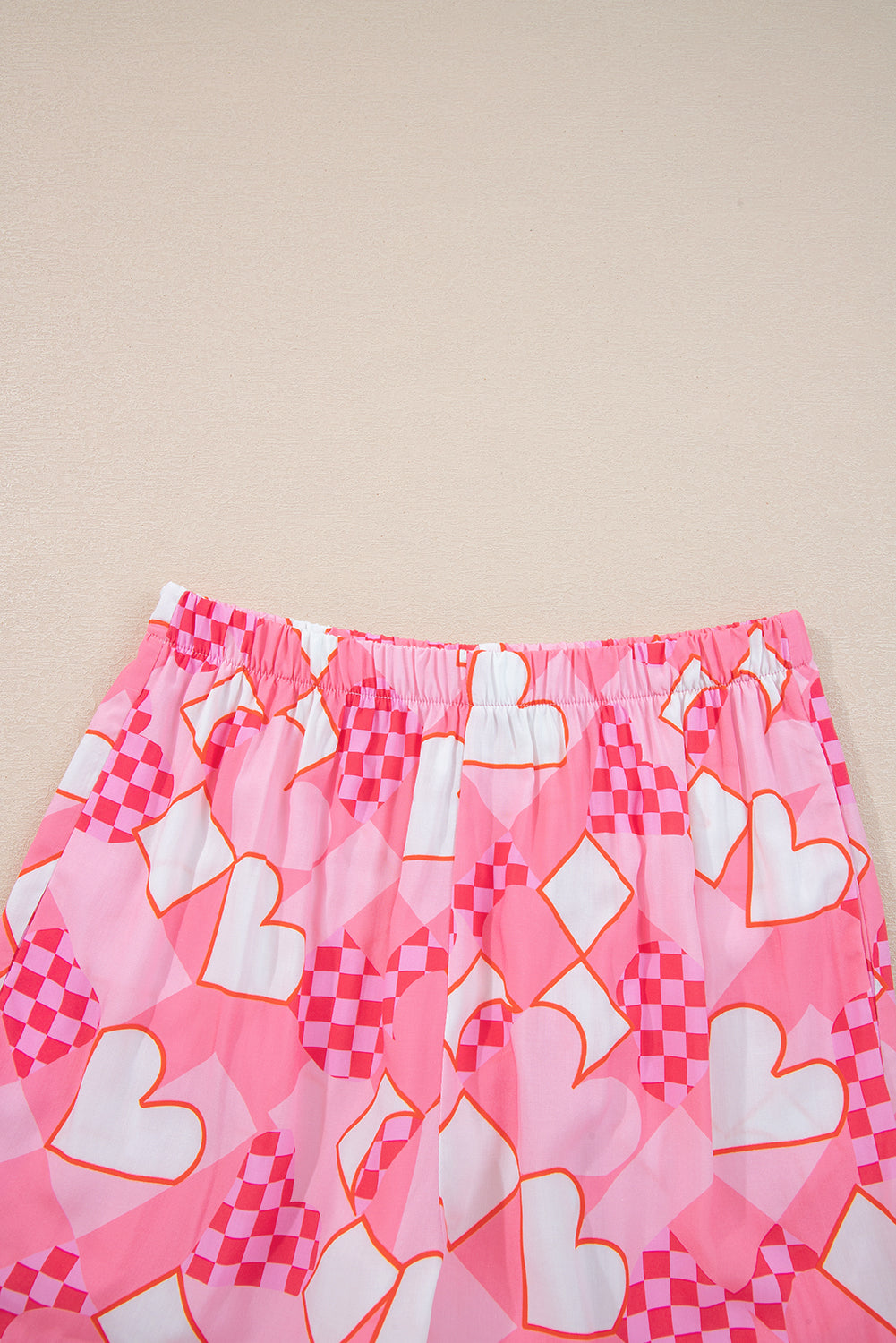 Valentine Heart Shirt and Shorts Pajama Set