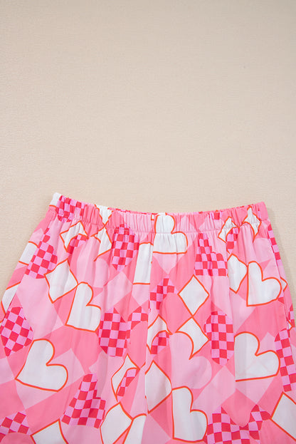 Valentine Heart Shirt and Shorts Pajama Set