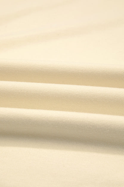 Varsity Stripe Cuffed Short Sleeve Tunic Top