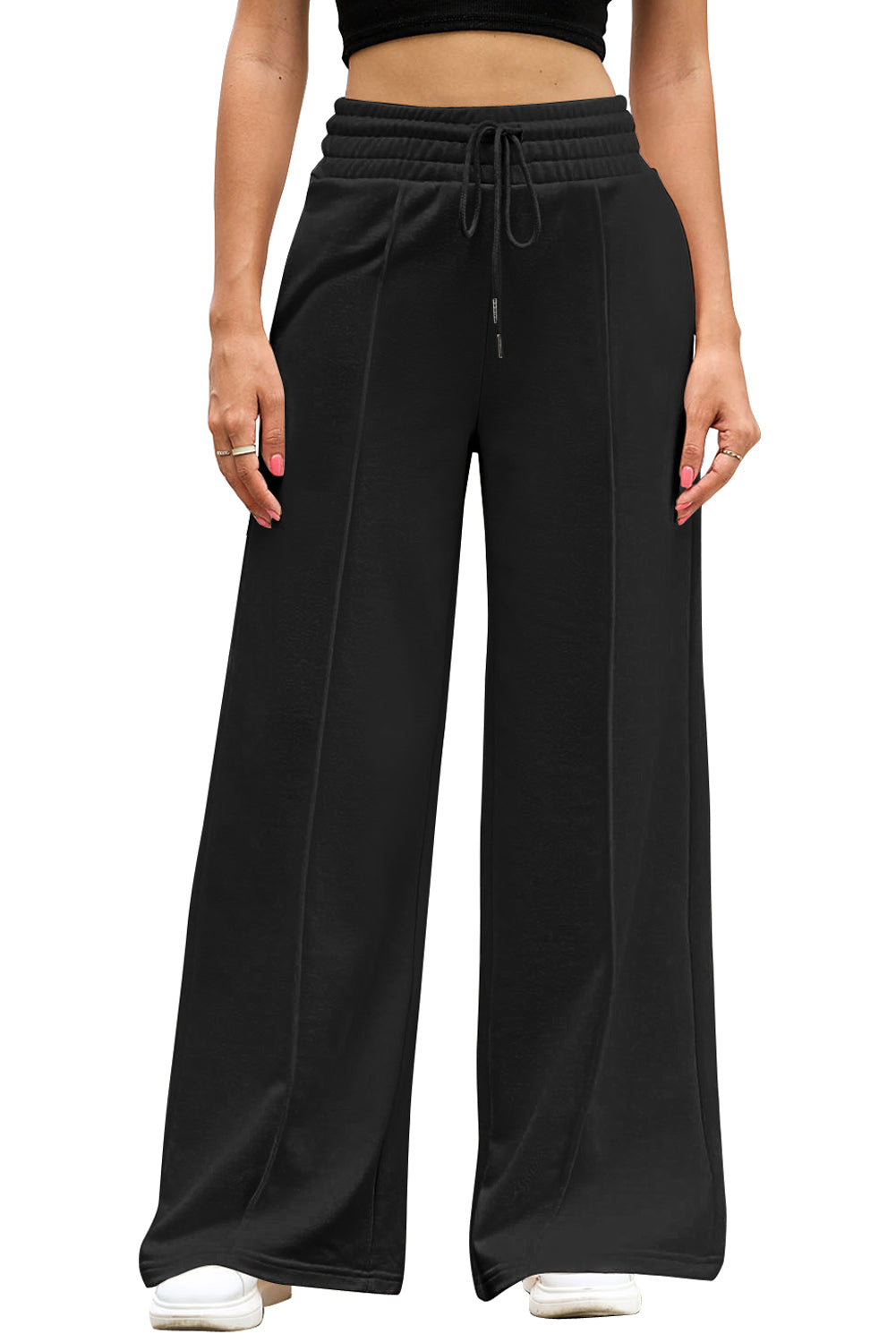 Terry Knit Wide Leg Sweatpants