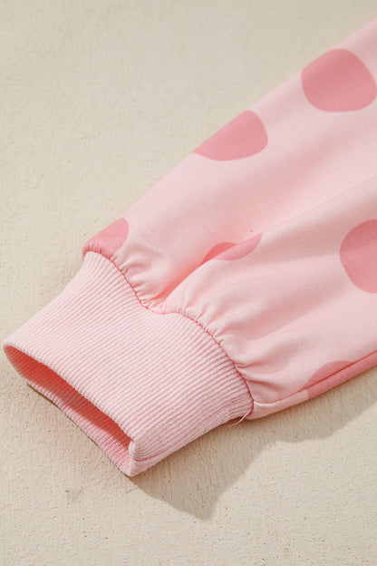 Polka Dot Long Sleeve Flared Mini Dress