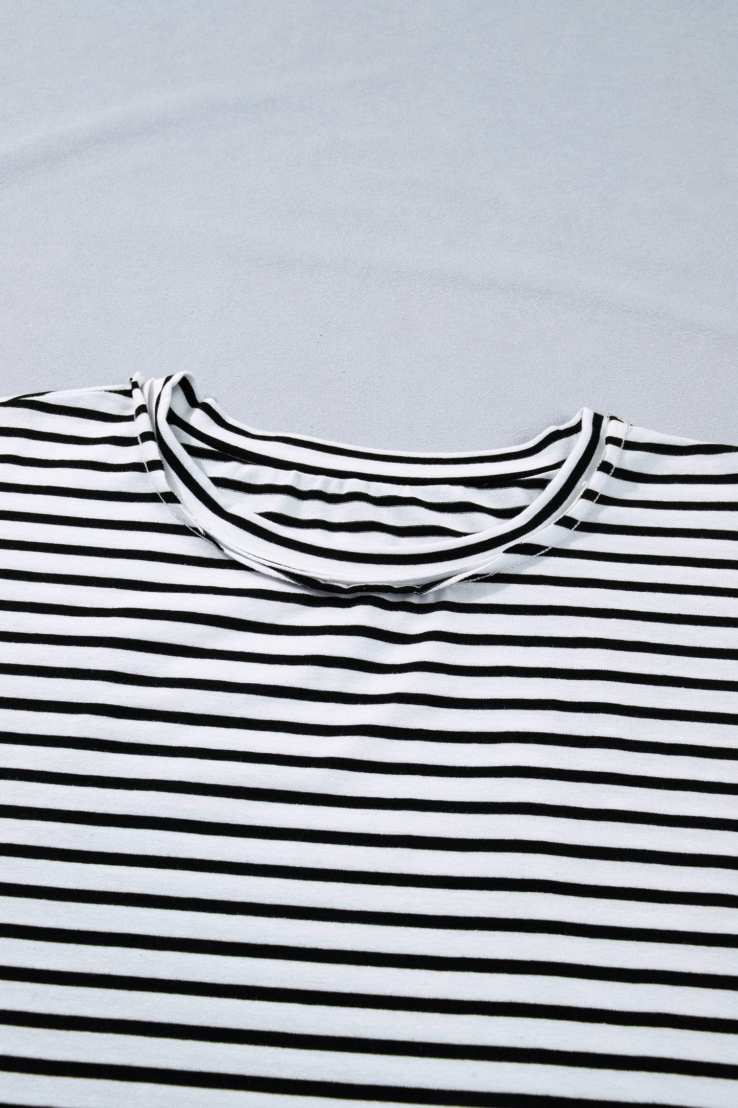 Plus Size Stripe Floral Patchwork Puff Sleeve Top