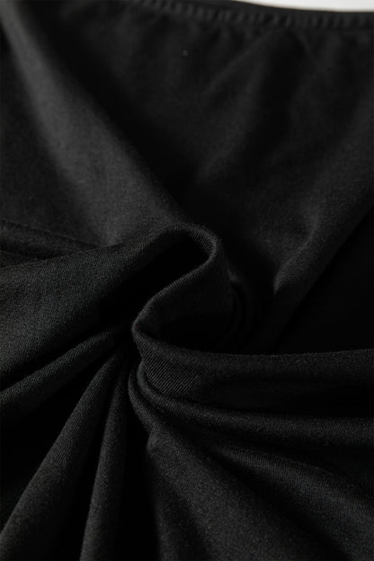 Plus Size Solid Asymmetric Neck Short Sleeve Blouse