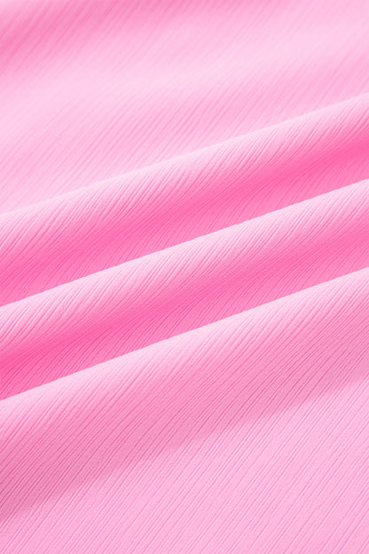 Plus Size Solid Ruffle Tassel Tie V-Neck Blouse