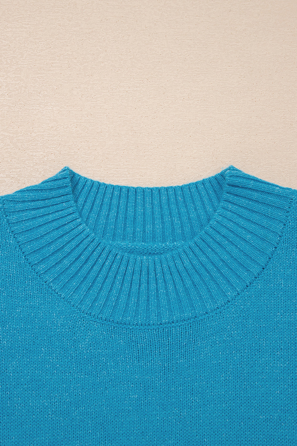 Contrast Stitch Tie Side Mock Neck Sleeveless Sweater