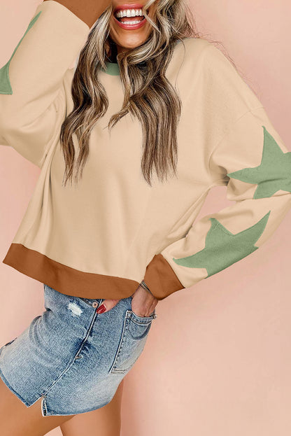 Star Reverse Seam Oversized Sweatshirt