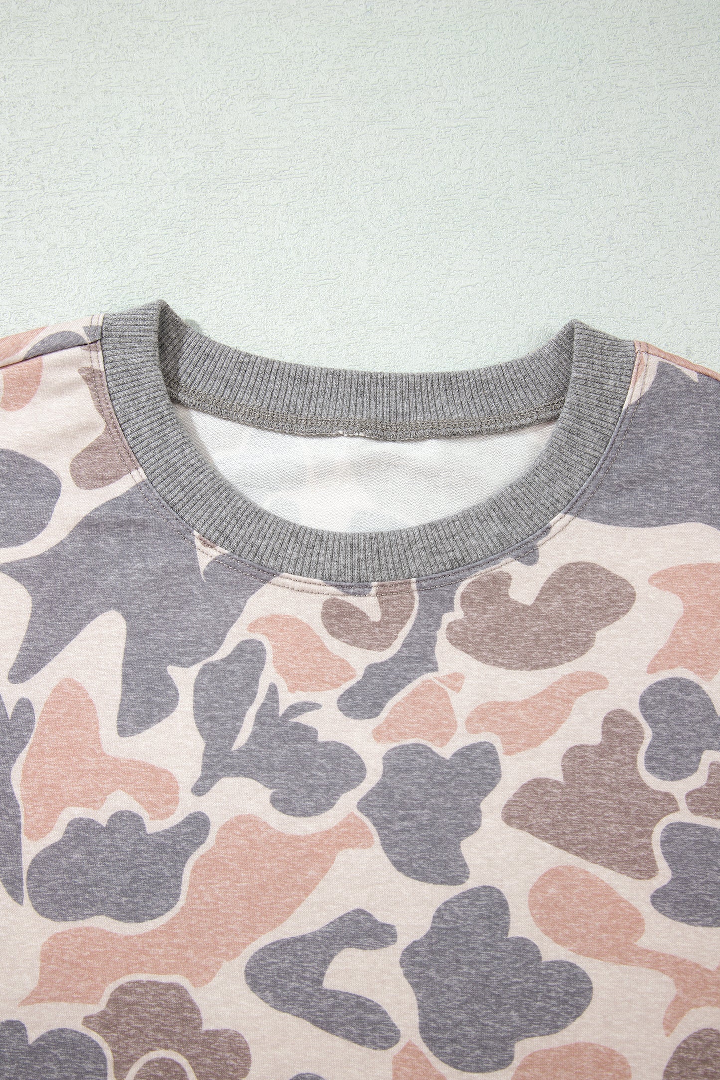 Camo Long Sleeve Top & Loose Pants Set
