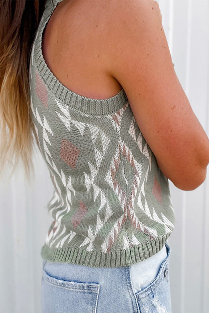 Aztec Crewneck Sweater Tank