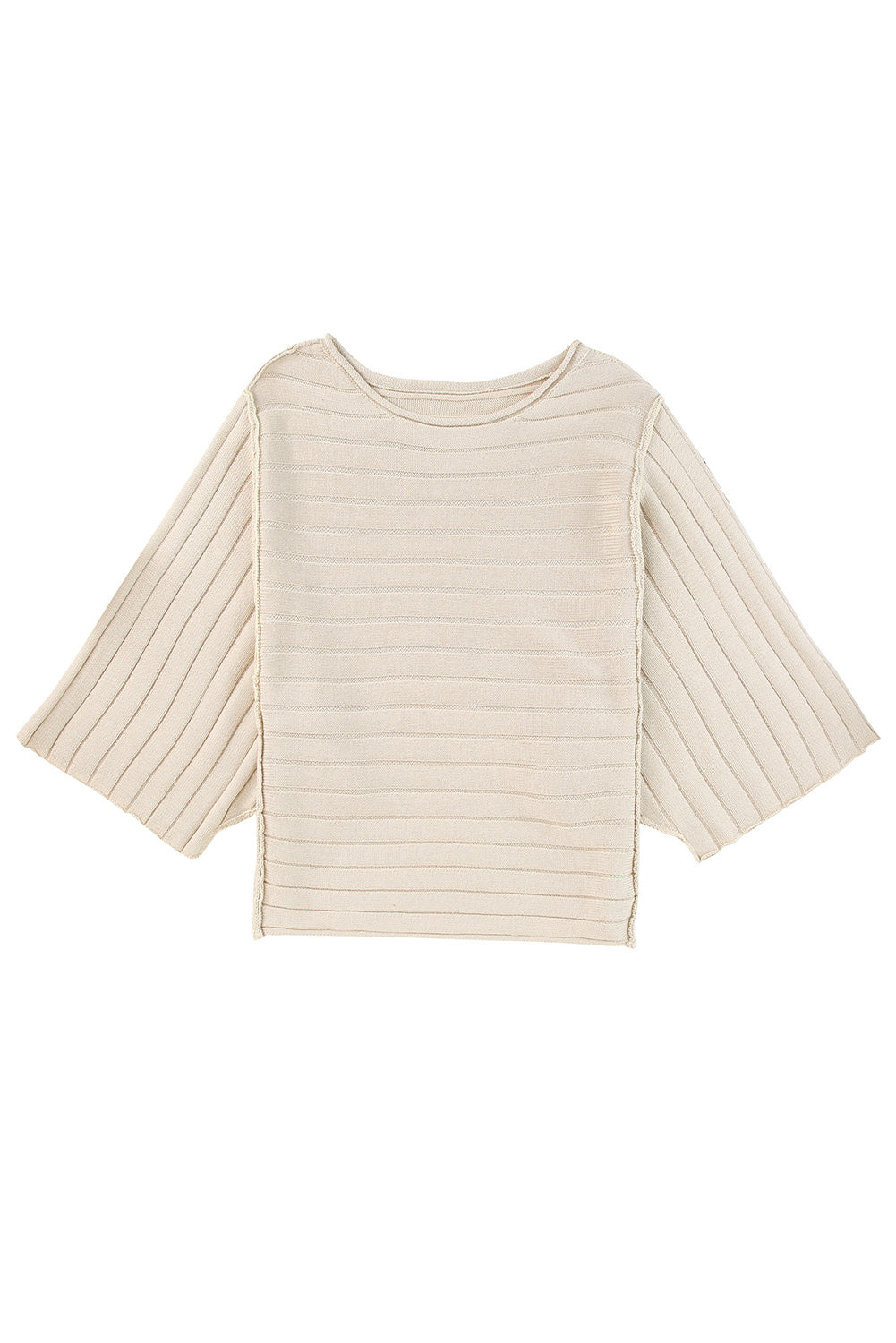 Ribbed Reserve Seam Dolman Sleeve Top