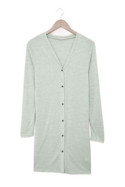 Button Front V-Neck Cardigan