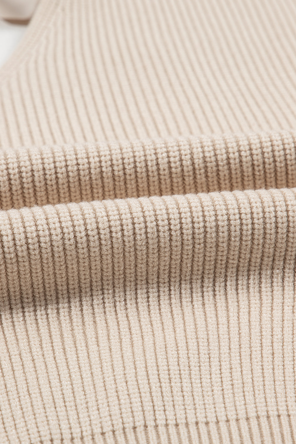 Bow Back Lantern Sleeve V-Neck Sweater