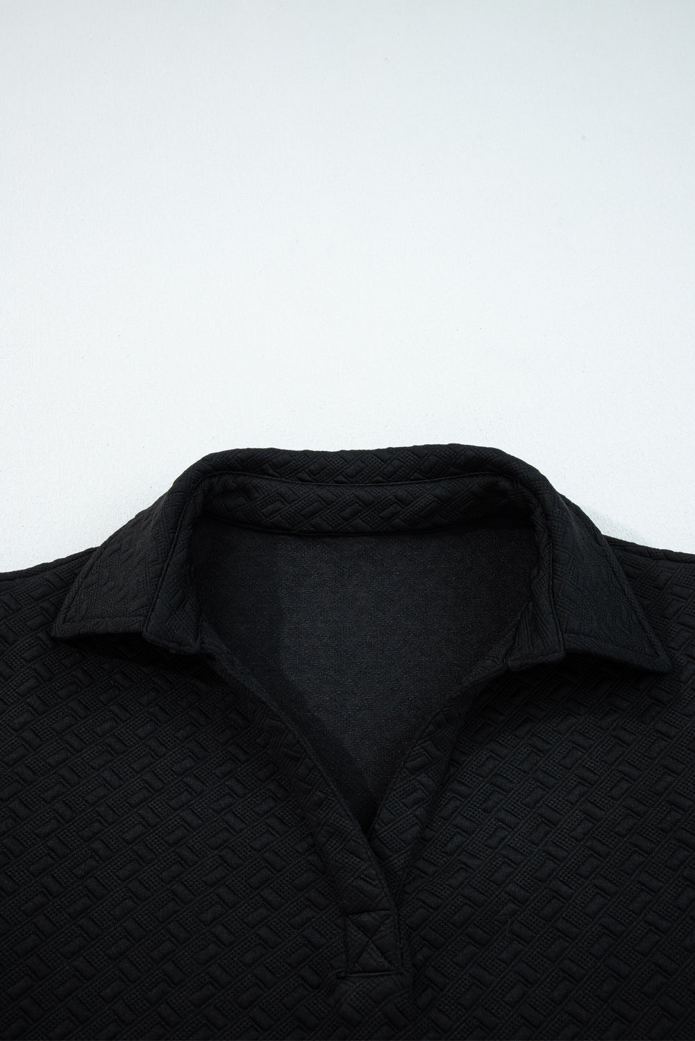 Textured Stripe Patchwork 3/4 Sleeve Sweatshirt