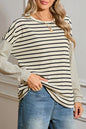 Stripe Patchwork Long Sleeve Tee