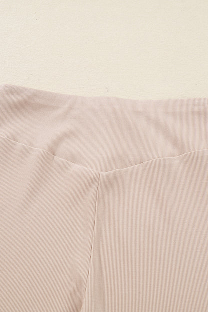 Solid Side Slit Sweatshirt and Leggings Set