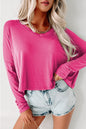 Long Sleeve V-Neck Crop Top