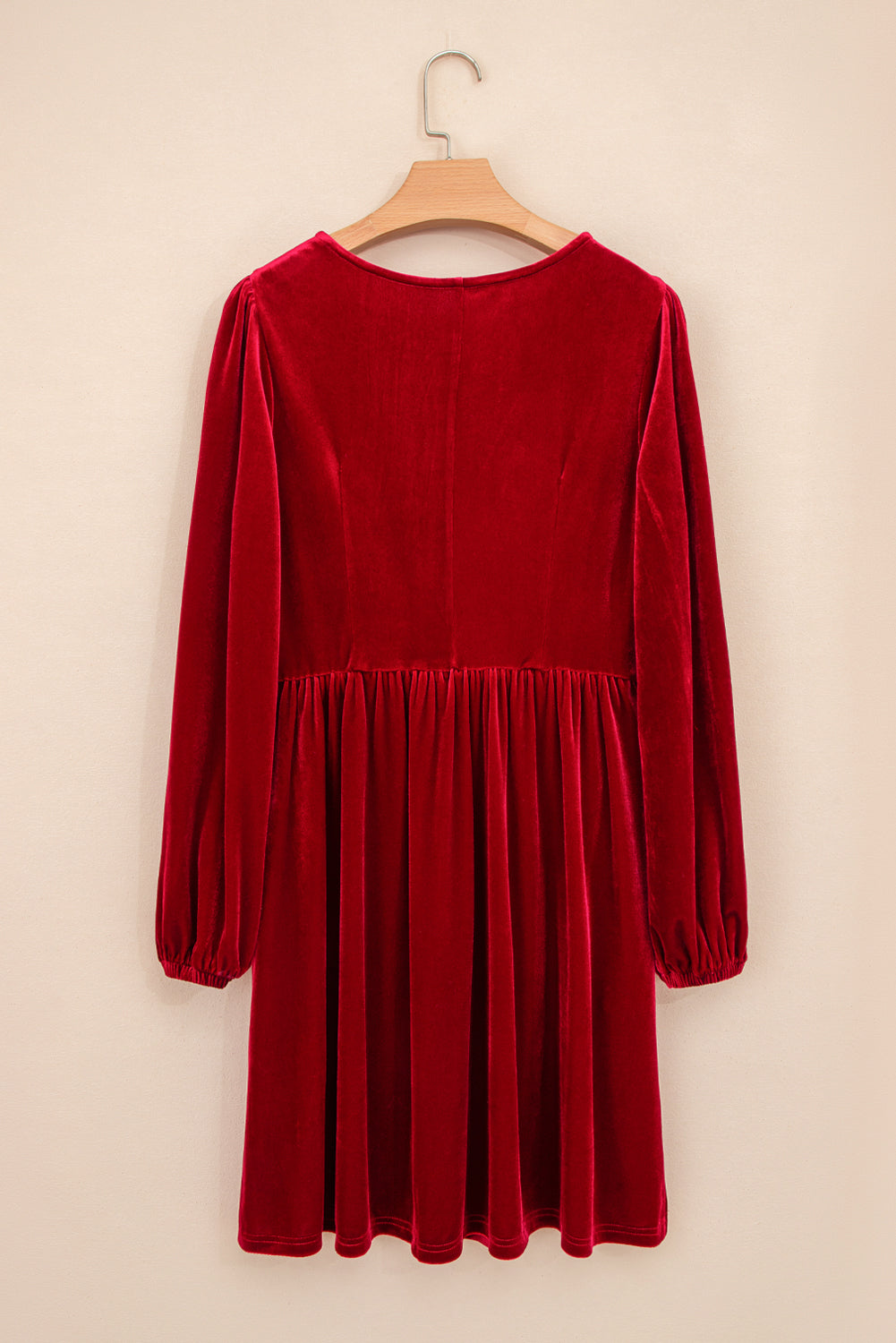 Bow Tie Velvet High Waist Mini Dress