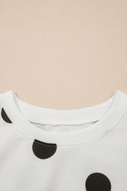 Polka Dot Long Sleeve Flared Mini Dress