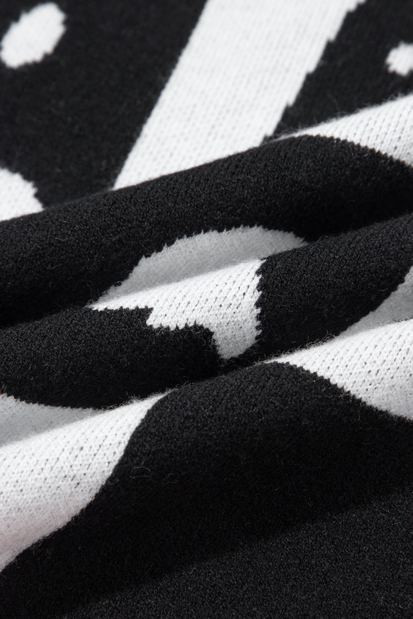 Halloween Ghost Checker Short Sleeve Knit Top