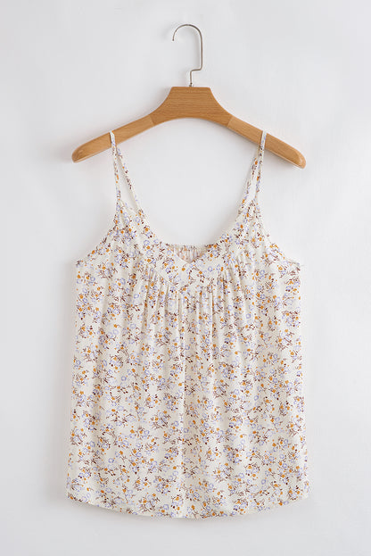 Floral Boho Spaghetti Strap Tank Top