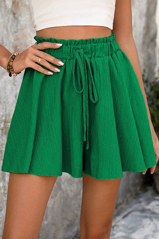 Textured Wide Leg Shorts