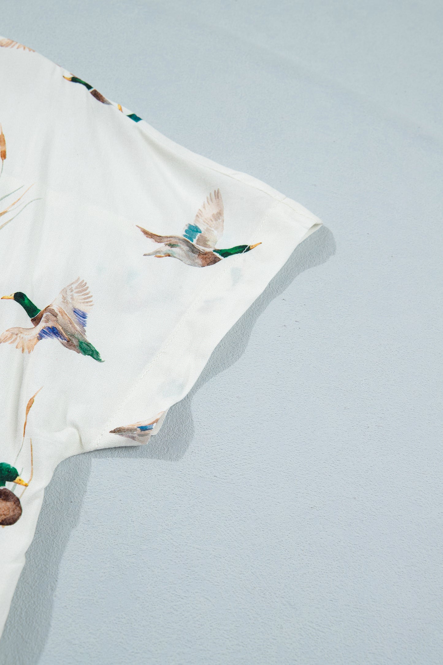 Mallard Button Flap Pocket Collared Blouse