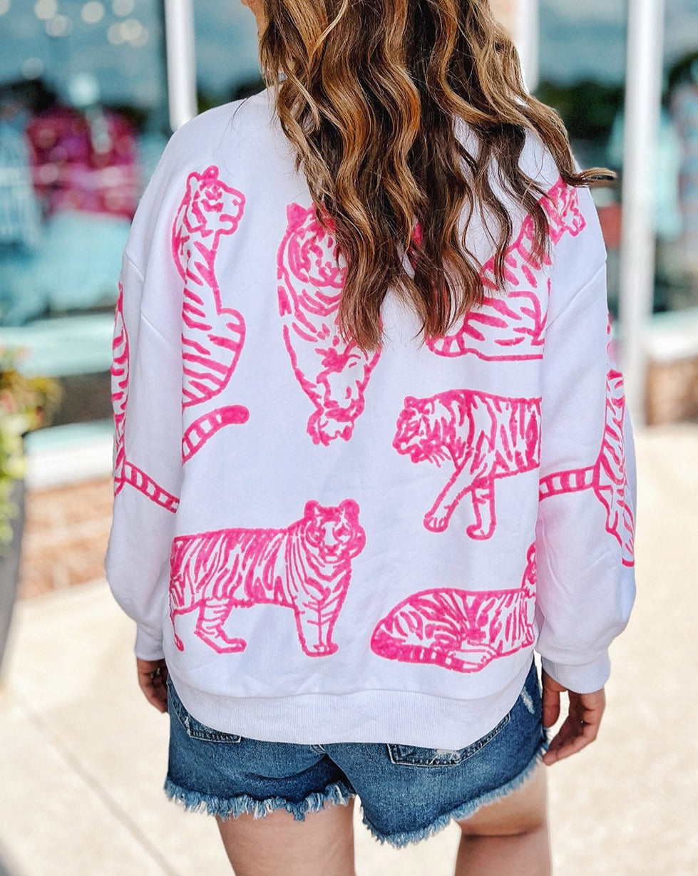 Tiger Pullover Crewneck Sweatshirt